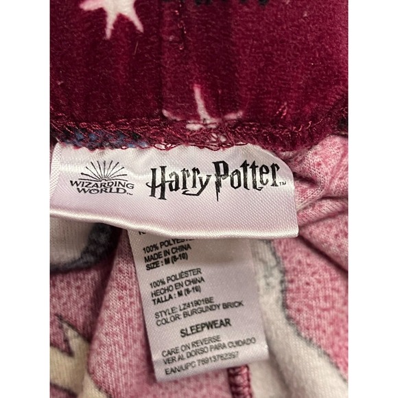 Harry Potter Womens Sleepwear Medium Pajama Pants Hogwarts Allover Print Logo - Picture 5 of 9